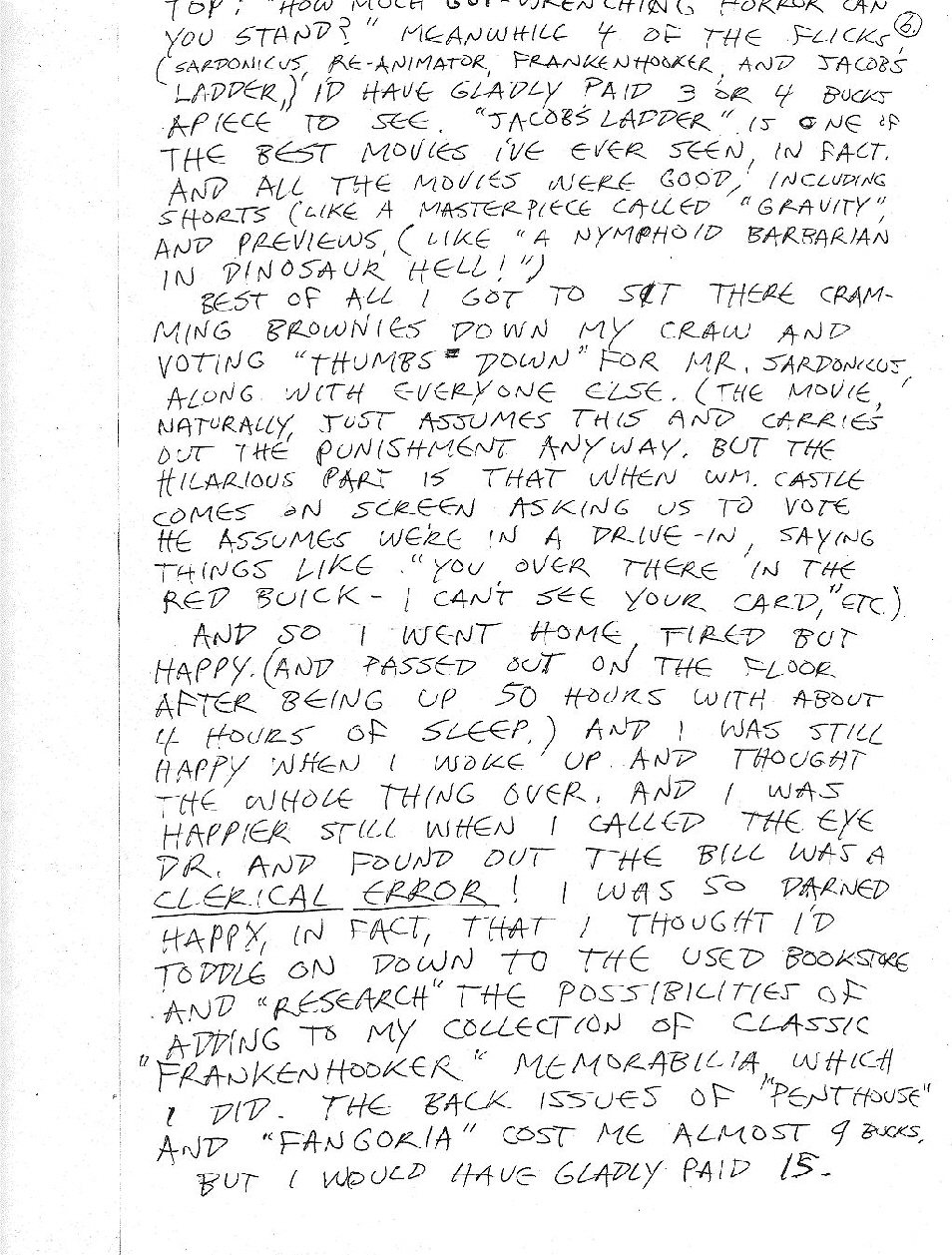 Letter To Thomas - Front of Page Six