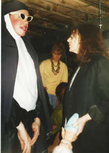 Jim Greenwood (left) talking with Nancy McCargish